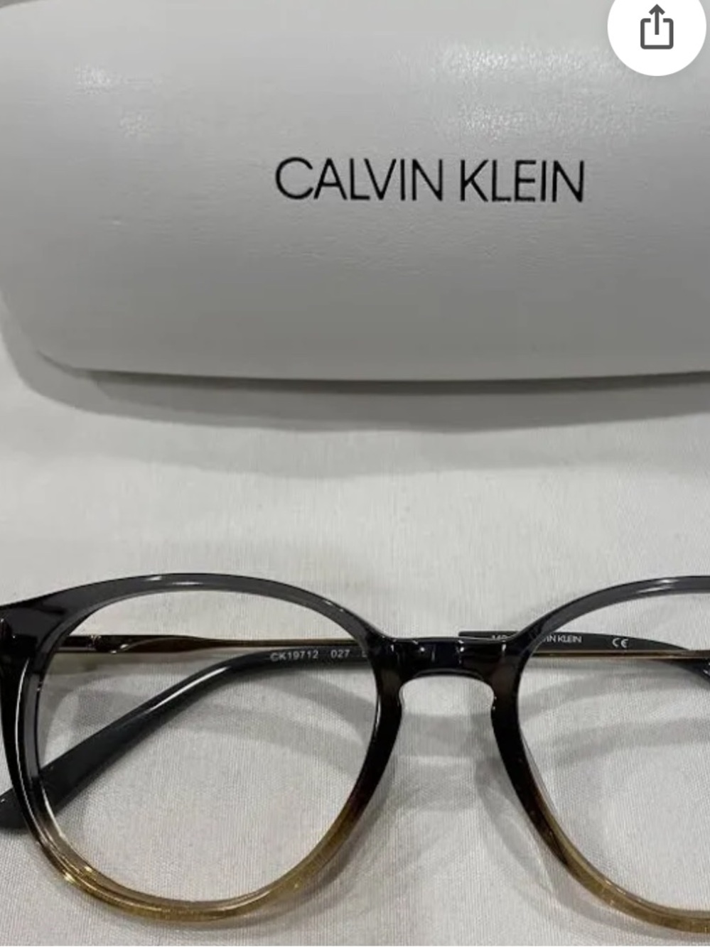 Calvin Klein Tortoise and Gold Round Optical Glasses